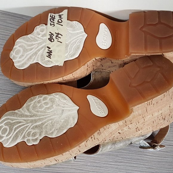 Børn 'Jenni' Demi-Wedge Sandal Cream Metallic Leather Women's Size 10 M - Picture 7 of 9